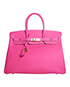 Birkin 35 Veau Epsom Leather in Rose Tyrien, front view
